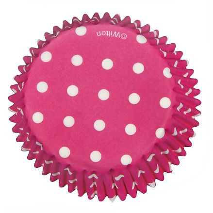Pirottini - Cupcake in Carta Forno Rosa a Pois Ø 5 cm 75 Pz Wilton