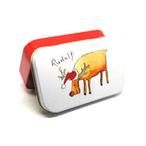 Latta rettangolare tascabile a cerniere Rudolf la Renna 9,4 x 6 x 2 cm