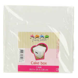 scatola per torte - bianco - 20.5 x 20.5 x H15cm - Funcakes