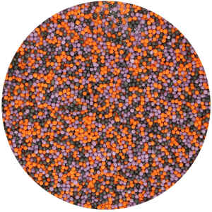 Perline Nero Arancio Viola Ø 1.5 mm 80 Grammi FunCakes