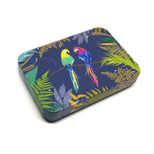 Latta Sara Miller Slip Lid Pocket Tins - Parrot Sara Miller