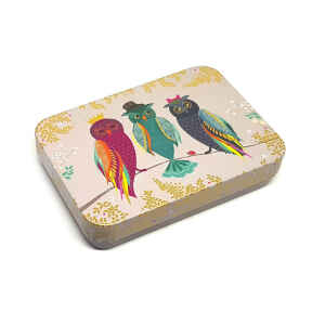 Latta Sara Miller Slip Lid Pocket Tins - Trio Parrot Sara Miller