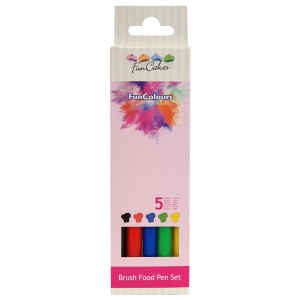 Edible FunColours Brush Food Pen Colori Primari Set 5 Pz Funcakes