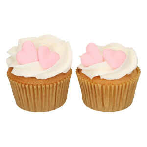 FunCakes Hearts Pink - Cuoricini rosa decorazioni di zucchero