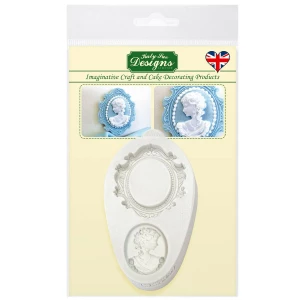 Stampo Silicone Cornici in miniatura con Cameo ovale e cornice ovale 2 Katy Sue