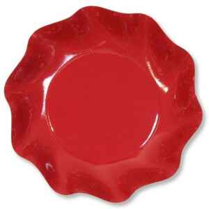 Piatti Fondi di Carta a Petalo Rosso 24 cm Extra