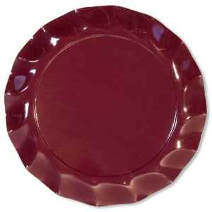 Piatti Piani di Carta a Petalo Bordeaux 21 cm Extra