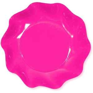 Piatti Fondi di Carta a Petalo Rosa Pink 24 cm Extra