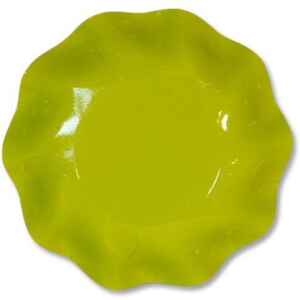 Piatti Fondi di Carta a Petalo Verde Lime 24 cm Extra