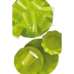 Bicchieri di Plastica Verde Lime 300 cc 10 Pezzi