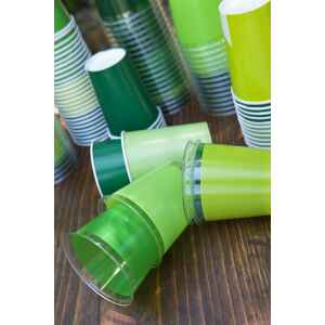 Bicchieri di Plastica Verde chiaro 300 cc Extra