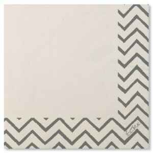 Tovaglioli Chevron Argento 33 x 33 cm 3 confezioni Extra