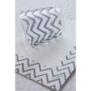 Tovaglioli Chevron Argento 33 x 33 cm 20 Pezzi