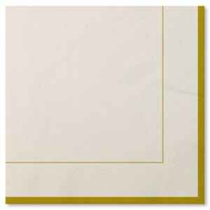 Tovaglioli Bordo Oro Classic Gold 33 x 33 cm 3 confezioni Extra