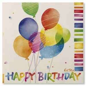 Tovaglioli Happy Birthday 33 x 33 cm 3 confezioni Extra