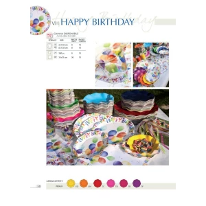 Tovaglioli Happy Birthday 33 x 33 cm 3 confezioni Extra