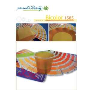 Piatti Piani di Carta a Petalo Bicolore Giallo - Arancione 27 cm 2 confezioni Extra