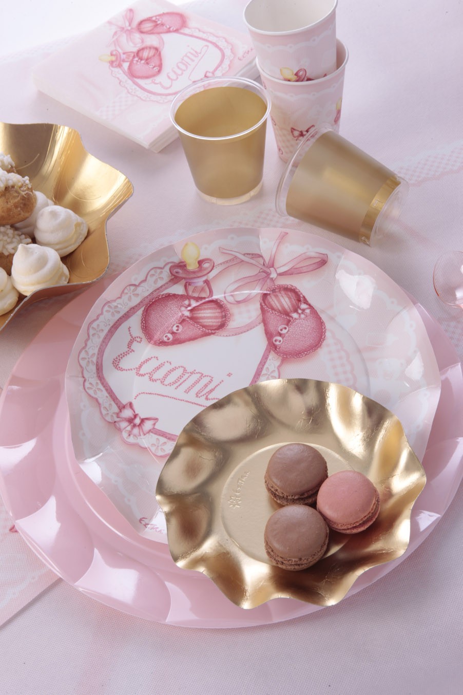 14 BICCHIERI DI CARTA - ROSA BABY - ENJOY TODAY