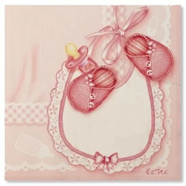 Tovaglioli Eccomi - Baby Rosa 33 x 33 cm 3 confezioni Extra