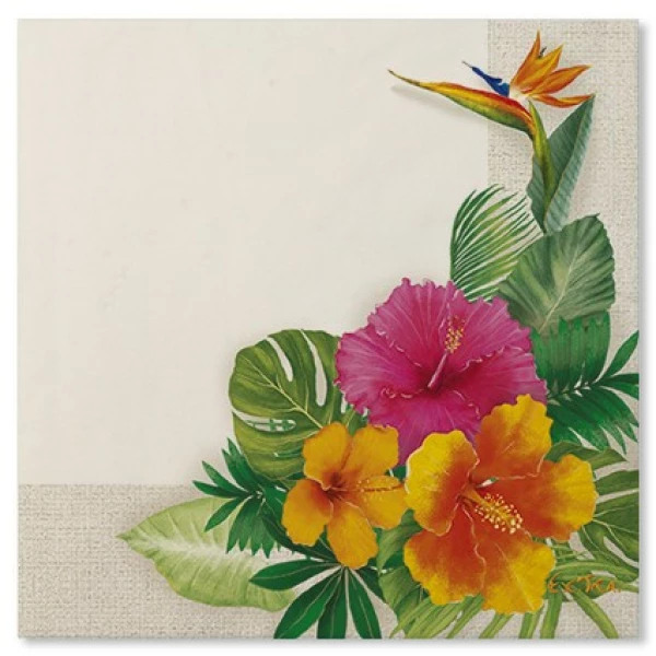 Tovaglioli Tropical 33 x 33 cm 3 confezioni Extra