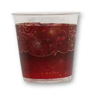 Bicchieri di Plastica Natale in Rosso 300 cc 3 confezioni Extra