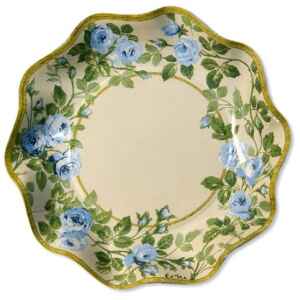 Piatti Fondi di Carta a Petalo Eden Blu 18,5 cm Extra