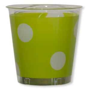 Bicchieri di Plastica Pois Verde Lime 300 cc 10 Pezzi