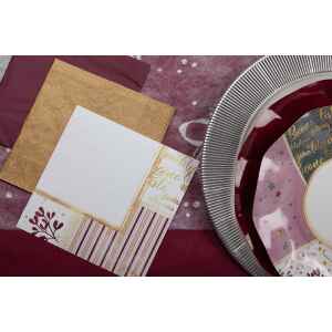 Tovaglioli Rose Gold Christmas 33 x 33 cm 20 Pezzi