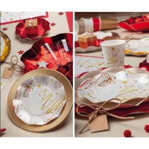 Piatti Piani di Carta Compostabili Golden Tree 21 cm 8 Pz