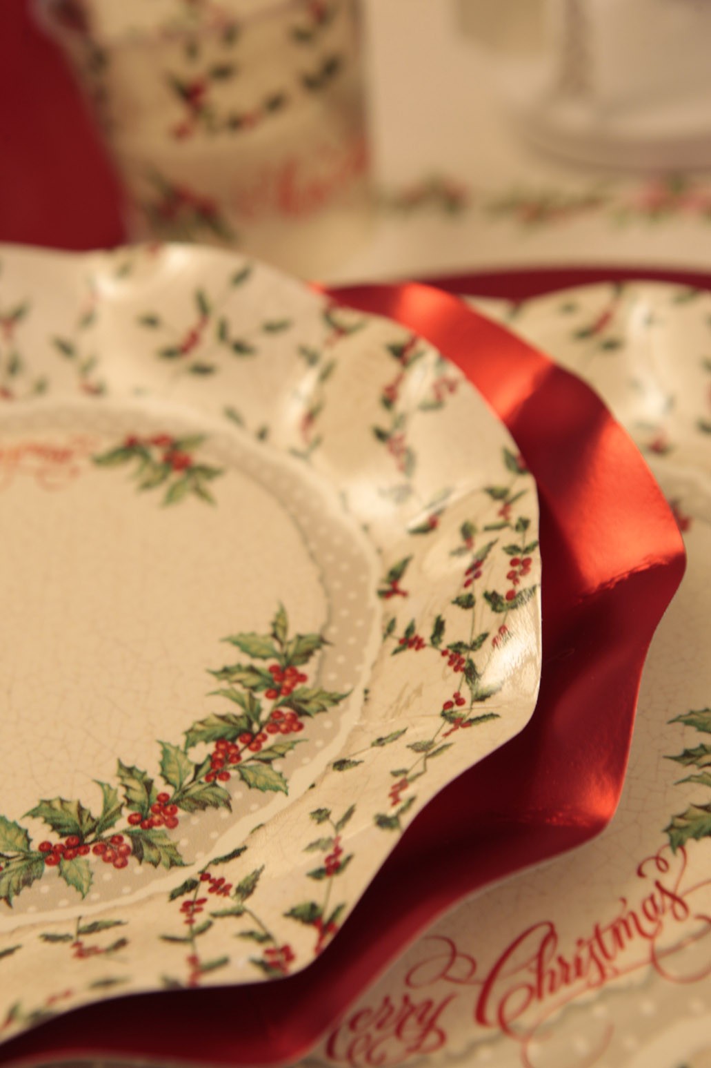 TOVAGLIA XMAS ROSSA - Chiara Home Shabby