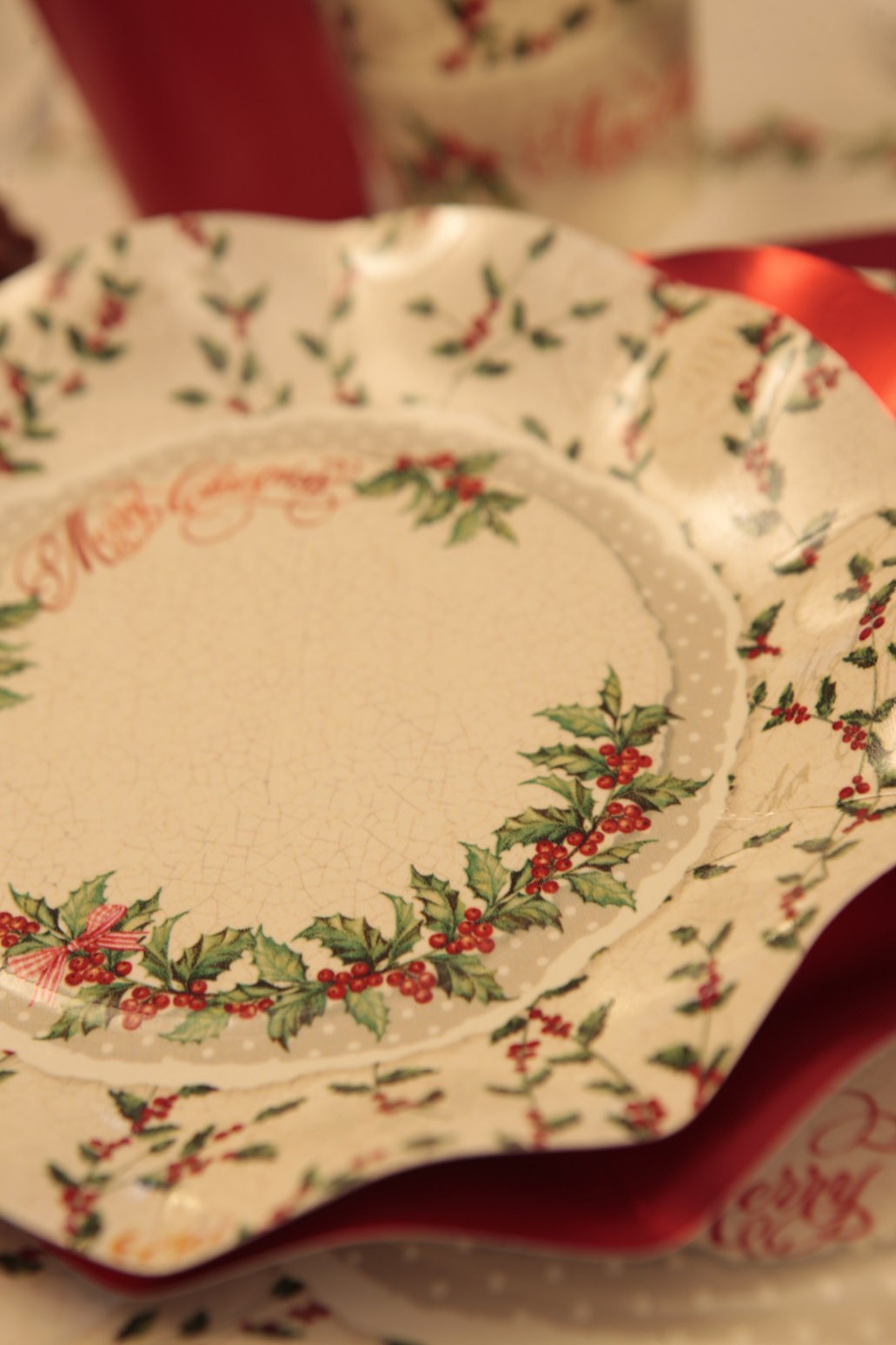 TOVAGLIA XMAS ROSSA - Chiara Home Shabby