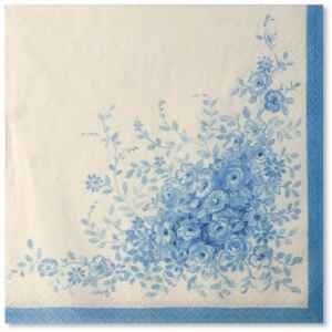 Tovaglioli Rose Garden Blu 33 x 33 cm 20 Pezzi