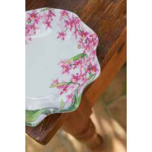 Piatti Fondi di Carta Petalo Orchidea Rosa 24 cm 10 Pezzi