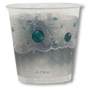 Bicchieri di plastica XMAS LIGHT SILVER 300 cc 10 Pz