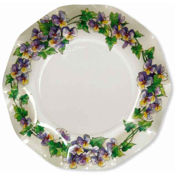 Extra Piatti Piani di Carta a Petalo Violette 27 cm