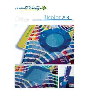 Piatti Piani di Carta a Petalo Bicolore Turchese - Blu Cobalto 21 cm 8 Pz