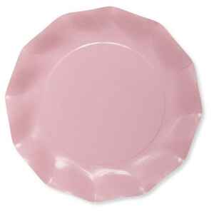 Piatti Piani di Carta Compostabile a Petalo Rosa quarzo 21 cm Extra