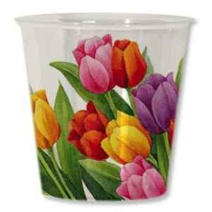 Bicchieri di Plastica 300 cc Tulipani Colorati_1