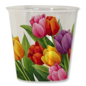 Bicchieri di Plastica 300 cc Tulipani Colorati_1