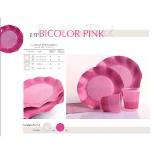 Bicchieri di Plastica Bicolore Pink - Fucsia 250 cc 8 Pezzi_2