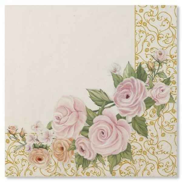 Tovaglioli Rose Flower 33 x 33 cm